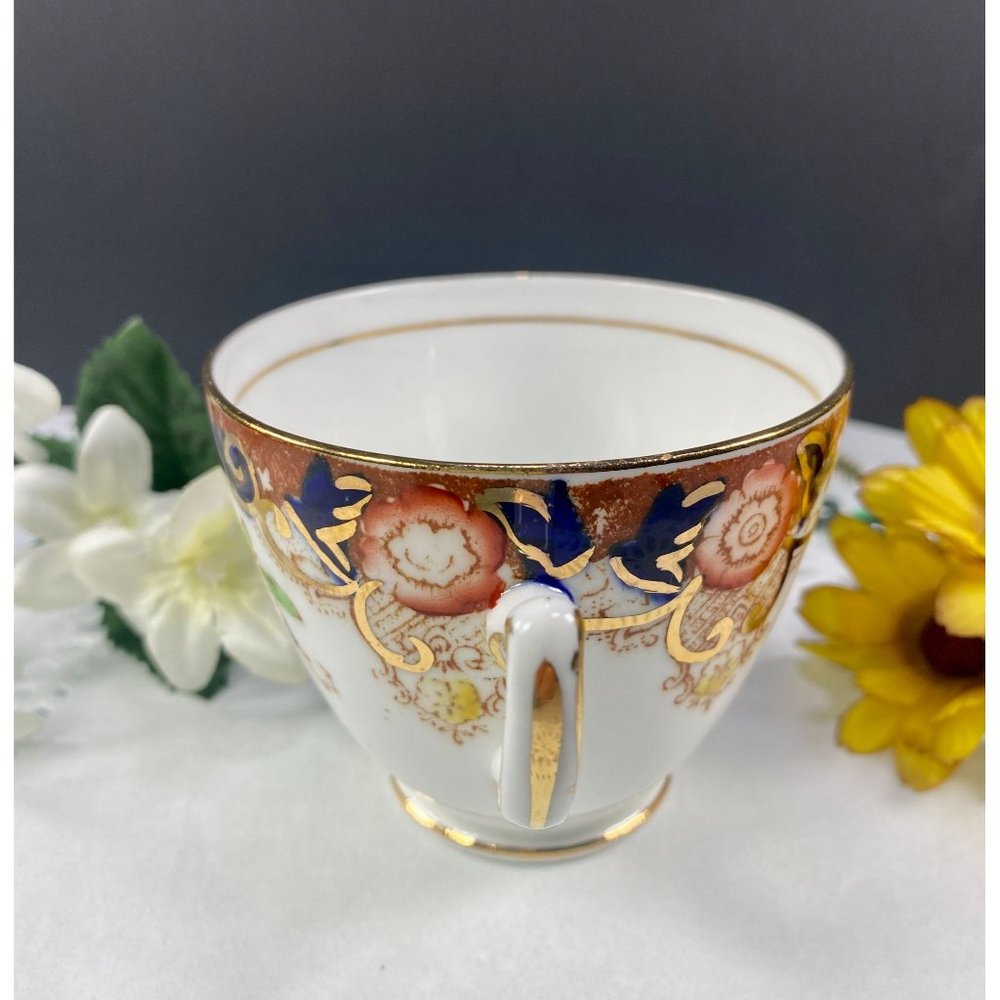 Rosina England tea cup saucer, floral teacup gold trim, rare finding. - Picture 8 of 17